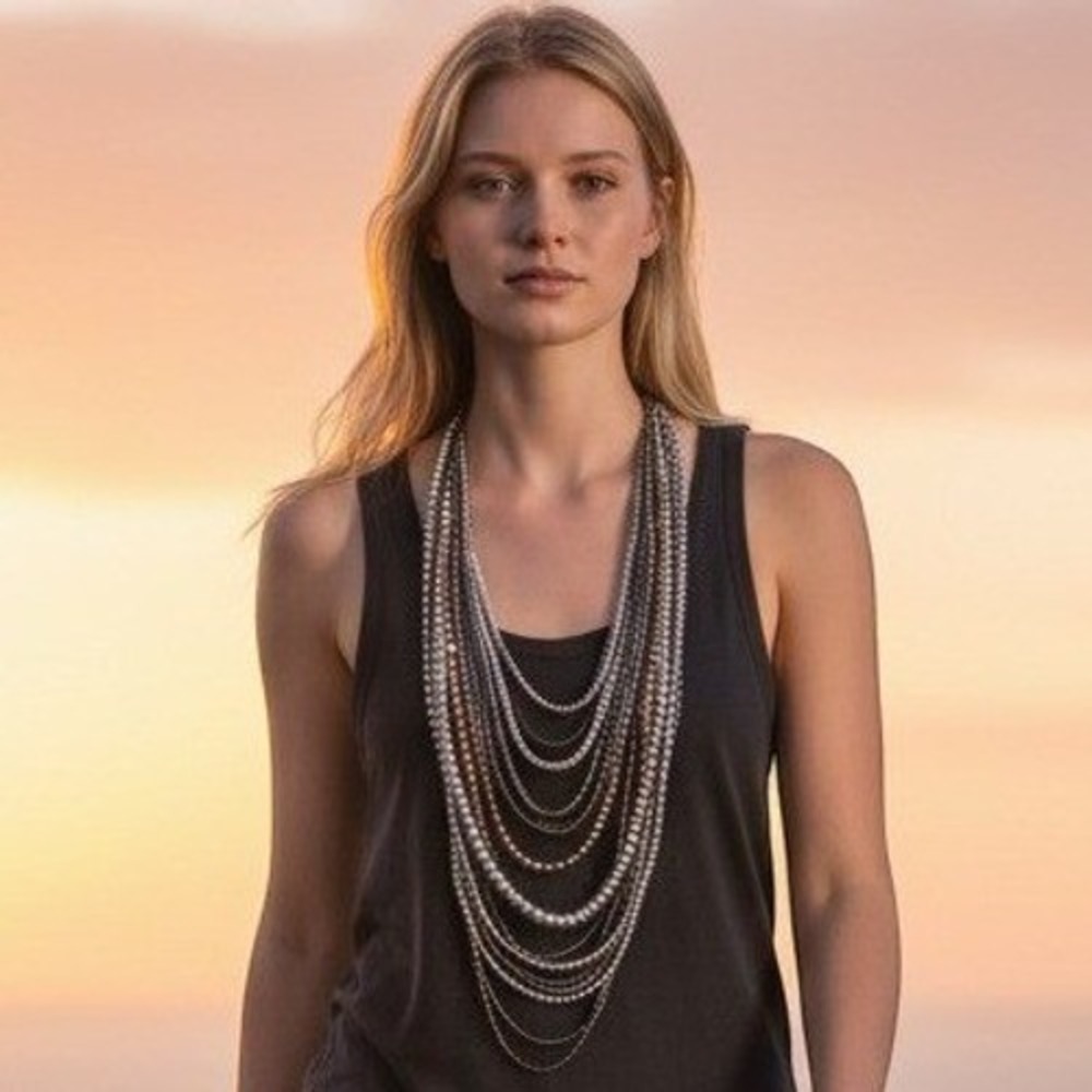 Gothic Multi Strand Chunky Chain Pearl & Crystal Statement Choker Industrial